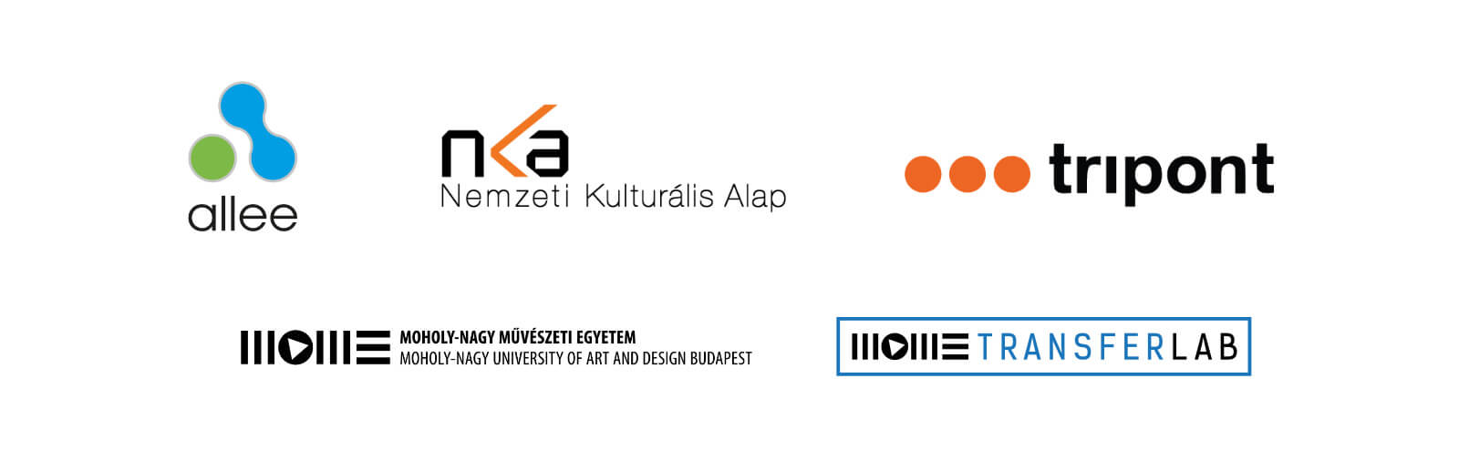 Partner: Nemzeti Kulturális Alap, Allee Bevásárlóközpont, Tripont, Moholy-Nagy Művészeti Egyetem, Mome Transferlab